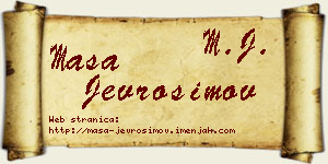 Maša Jevrosimov vizit kartica